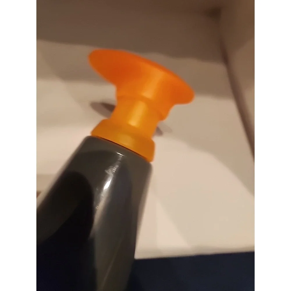 Casabella Clean Soap Dispenser With Sponge Holder Orange And Grey